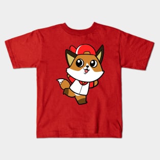 Baseball Fox Kids T-Shirt